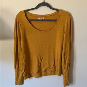 Madewell Mustard Knit Top